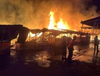 Kebakaran Hebat, 400 Kios di Pasar Rakyat Tembilahan Rata dengan Tanah