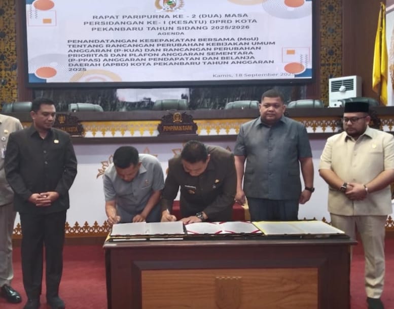 APBD Perubahan Pekanbaru Disahkan Rp3,210 Triliun