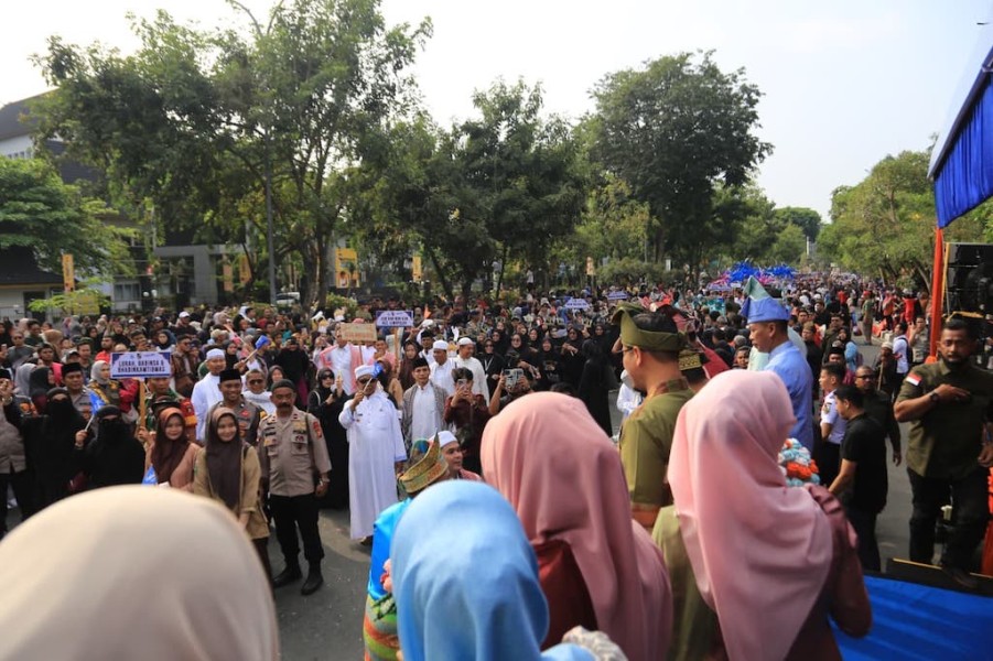 Pawai Ta'aruf Pembukaan MTQ Kota Pekanbaru Ke-57 Pecahkan Rekor