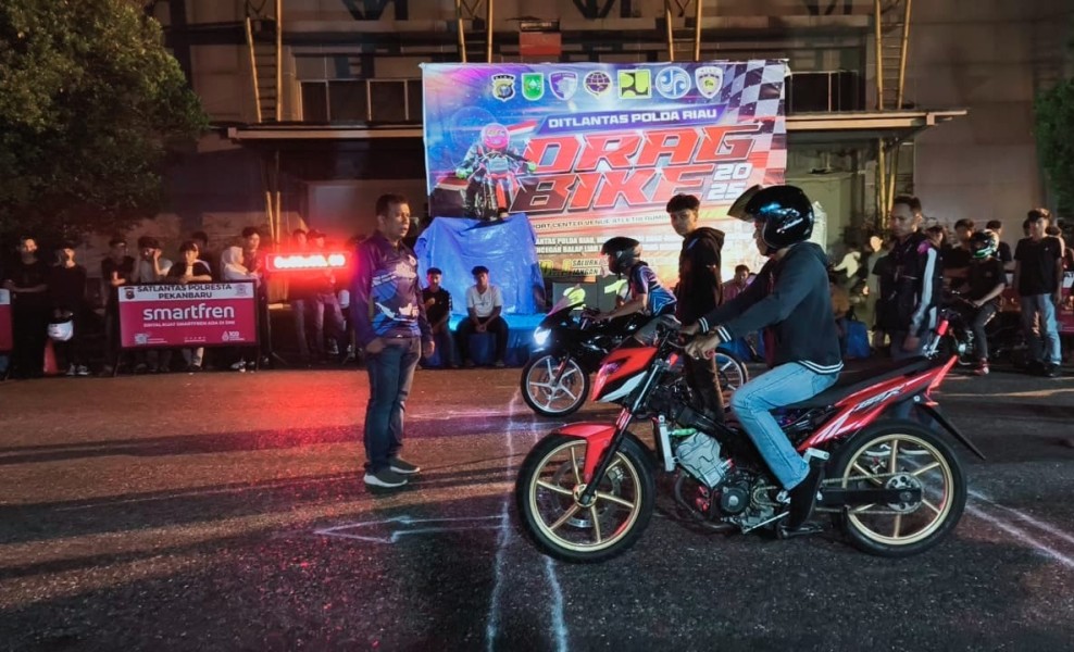 Drag Bike Session VI Ditlantas Polda Riau Sukses Digelar, Ini Sang Juaranya