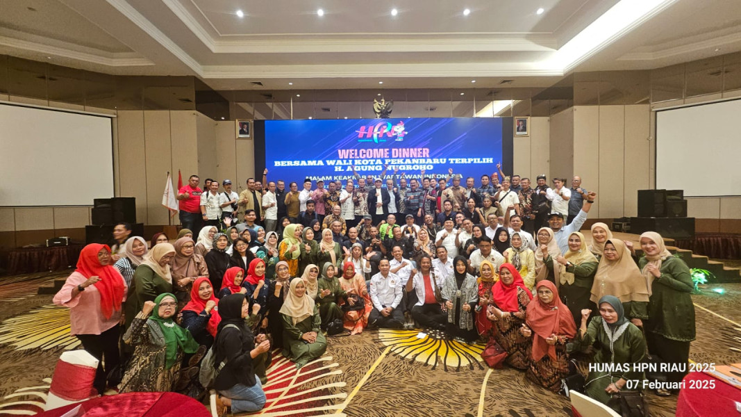 Peserta HPN Riau Gala Dinner Bersama Walikota Terpilih Pekanbaru Agung Nugroho