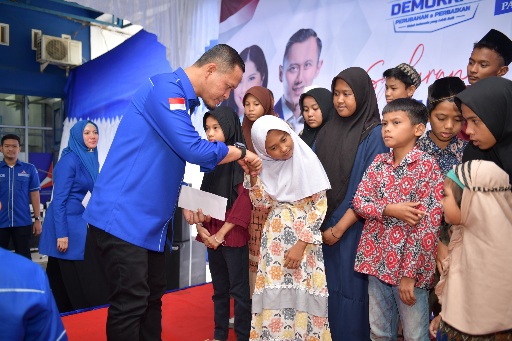 Peringati HUT ke-22 dan Ulang Tahun  SBY, Demokrat Riau Gelar Syukuran Bersama  UMKM hingga Anak Yatim