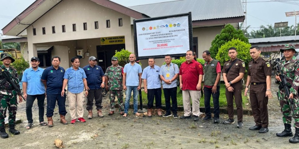 Satgas PKH Pasang Plang 21 Titik Perusahaan Perkebunan di Inhu
