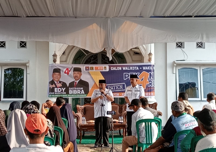 Kampanye Dialogis Edy Nasution- Dastrayani Bibra di Senapelan, Ratusan Masa Hadir: Bergerak Menangkan Nomor 4