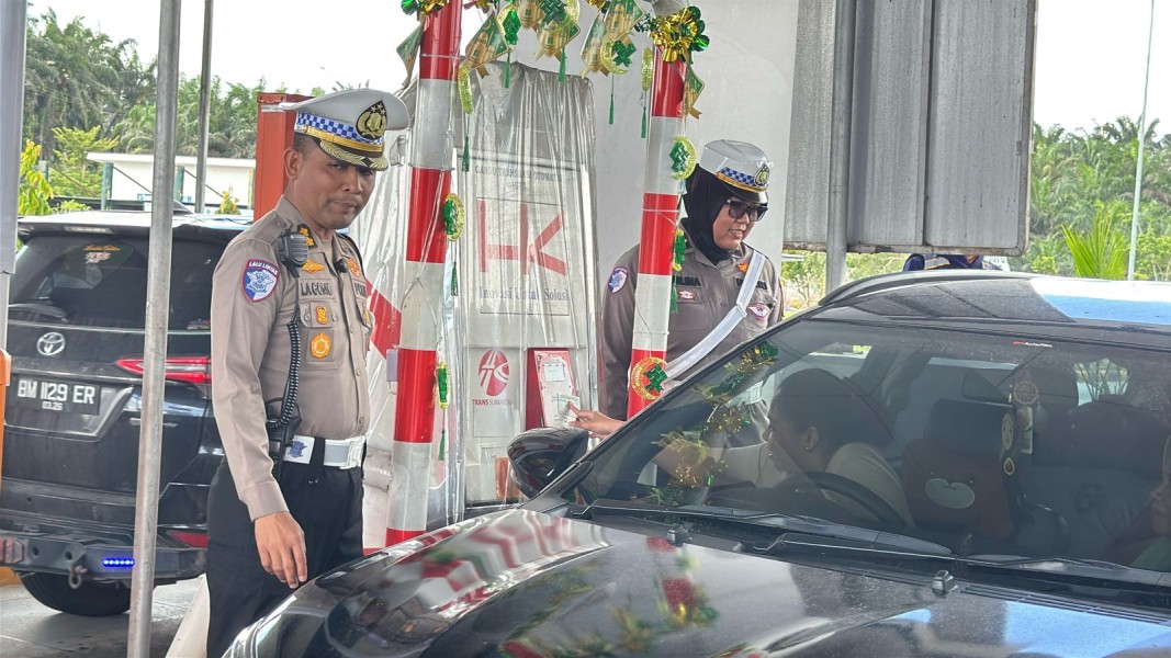 Cegah Laka Lantas, Ditlantas Polda Riau Awasi Kecepatan Kendaraan di Tol Pekanbaru-Dumai